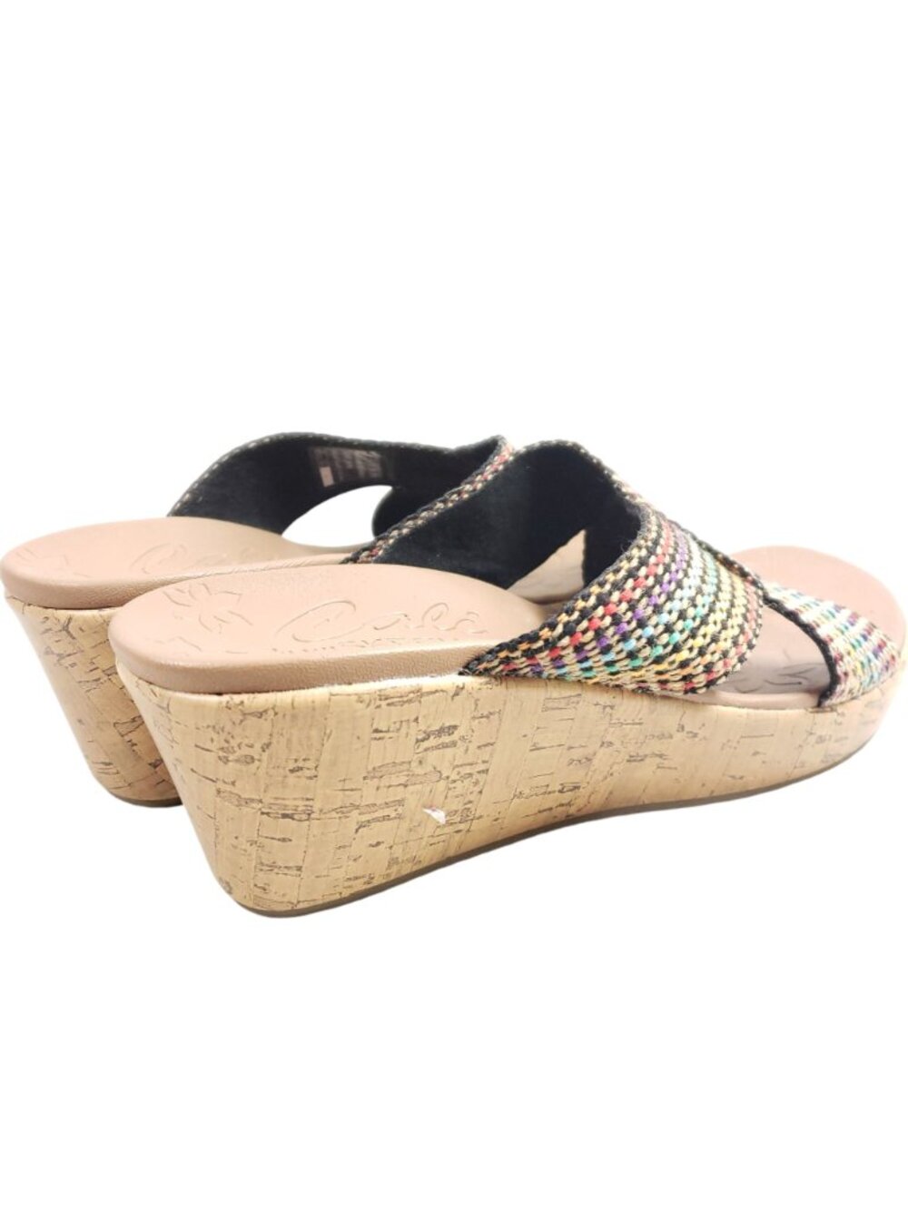 Skechers Cali Luxe Foam Womens Size 9 Wide Beverlee Multicolor Wedge Sandals - Picture 4 of 9